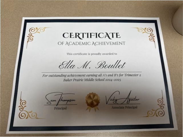 May 2025, Ella Achievement award.