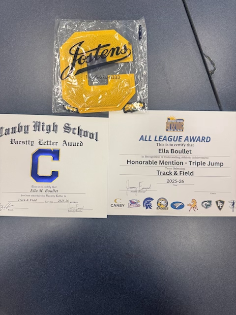 ELLA - 2026-High School Scholar Athlete, Canby HS, Canby, OR.