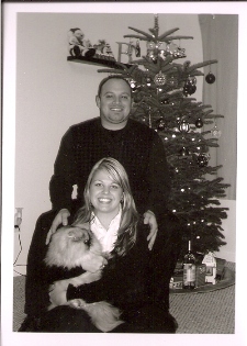 Christmas 2008, Joey, Emily and naughty cat, but nice, Lily
