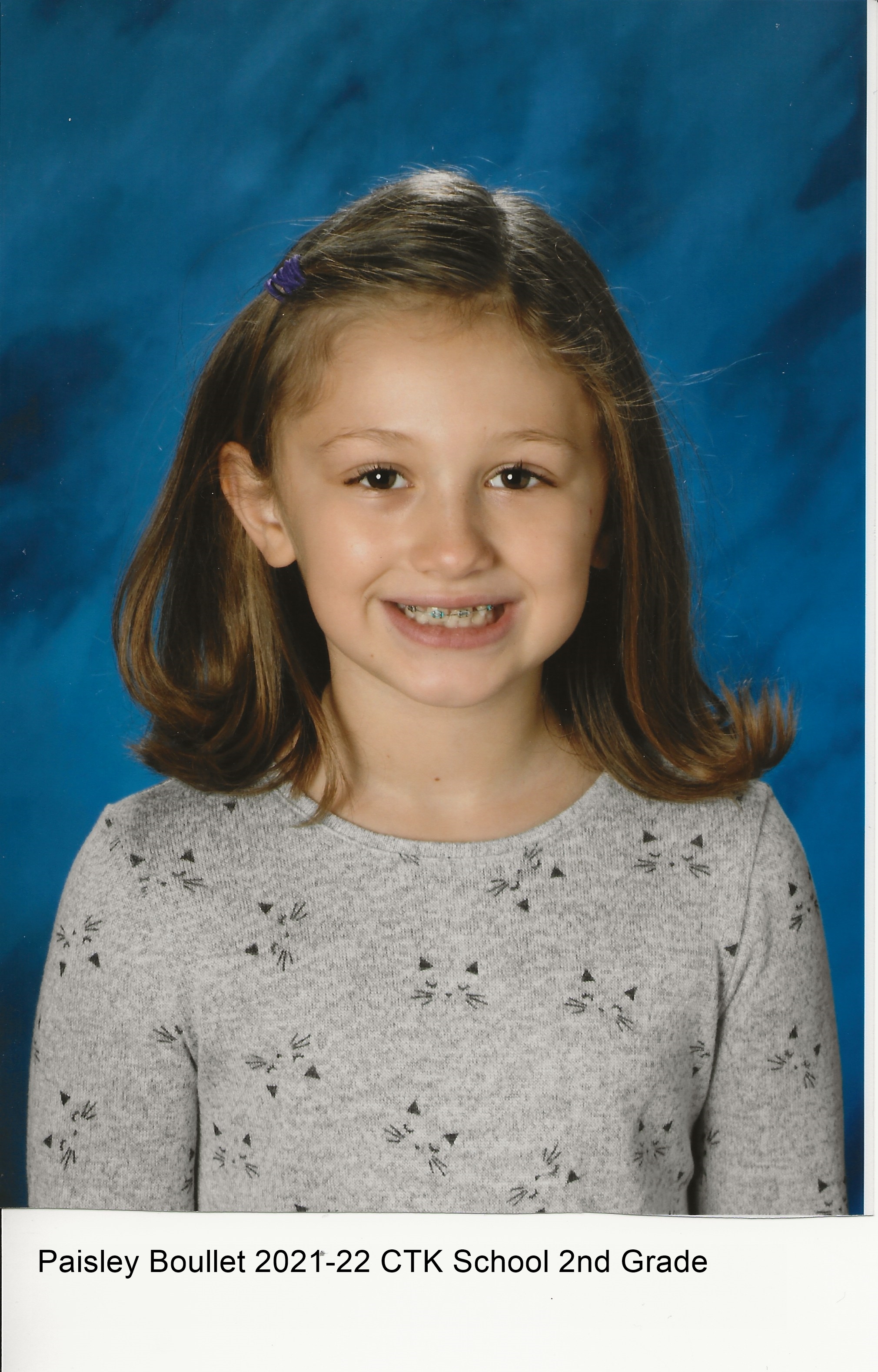 Paisley: 2021-22 Christ The King school, 2nd grade.