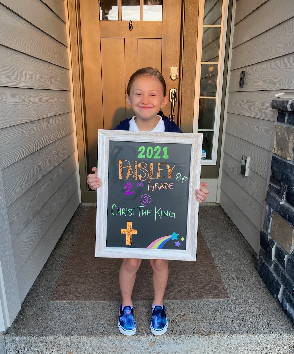Paisley: September 2021 Christ The King school, 2nd grade.