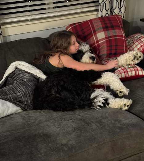 Paisley: January 2, 2025 with family dog.