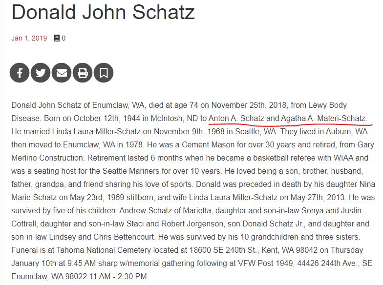 Donald, son of Agatha Schatz Materi