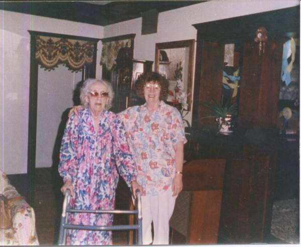 Aunt Monica Heilman and Melvin's wife, Pat.  Taken in 1994.