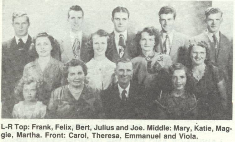 Emmanuel and Theresa (Heilman) Miller family