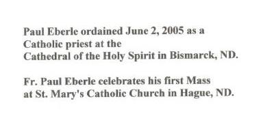 Click here to go to Emmons County Record article of June 9, 2005 